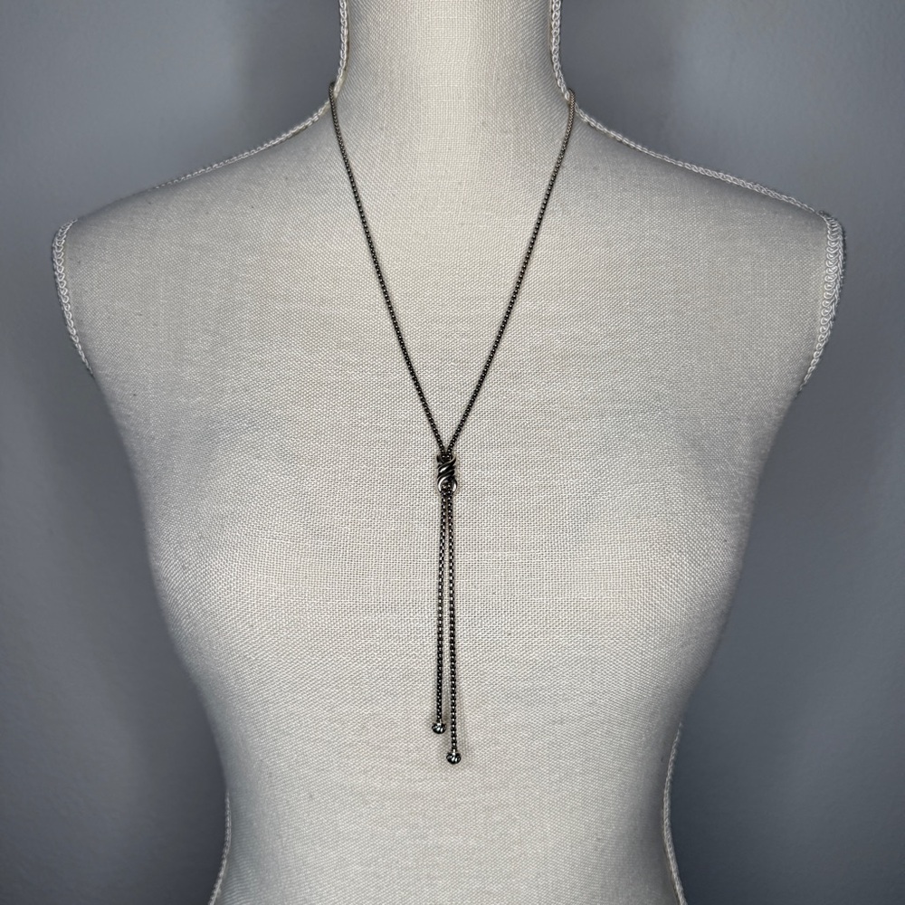 Brighton Interlock Twist Silver Tone Lobster Clasp Necklace New With Tags